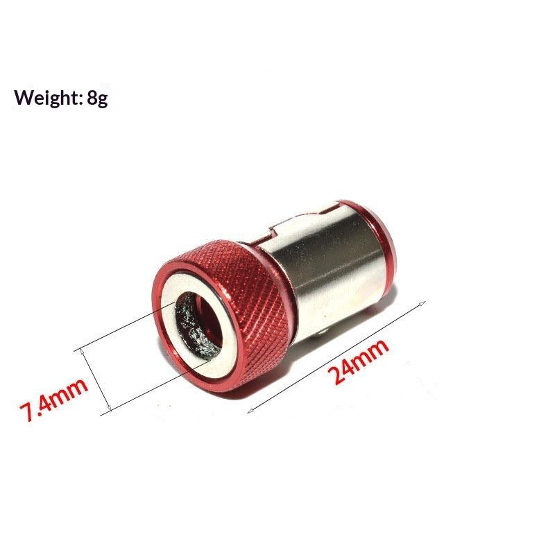 1/3/5Pcs Universal 1/4 Batch Head Colored Magnetic Coil Metal Screwdriver Head Magnetizer Electric Tool Accessory Set