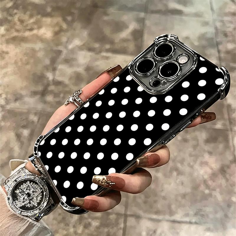 Арт-дизайн в горошек Мода Мягкий чехол для телефона Для iPhone 15 16 17 Air 14 Pro Max 16E Plus 13 12 Mini Покрытие Защита от падения Fundas