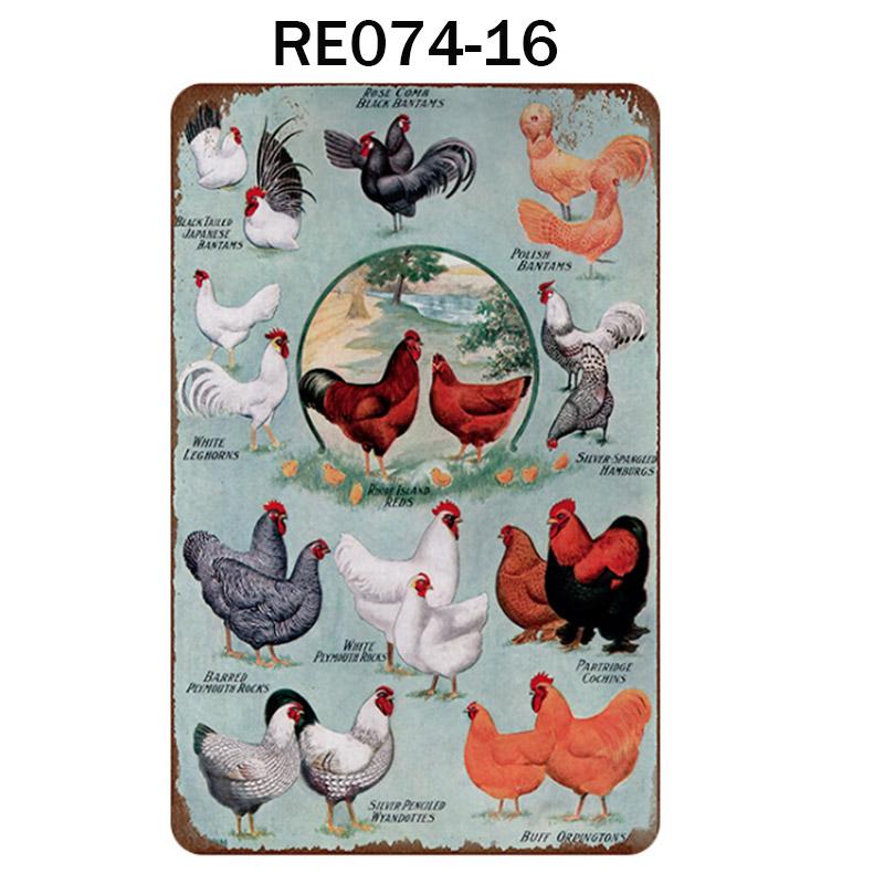 Happy-Hens свежие яйца металлическая жесть плакат куры фермерский магазин плакат винтажный ресторан настенный декор ретро таблички знаки 2030 см