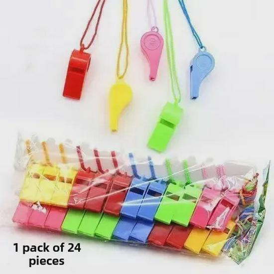 Цветной пластиковый судейский свисток со шнурком для спортивных мероприятий