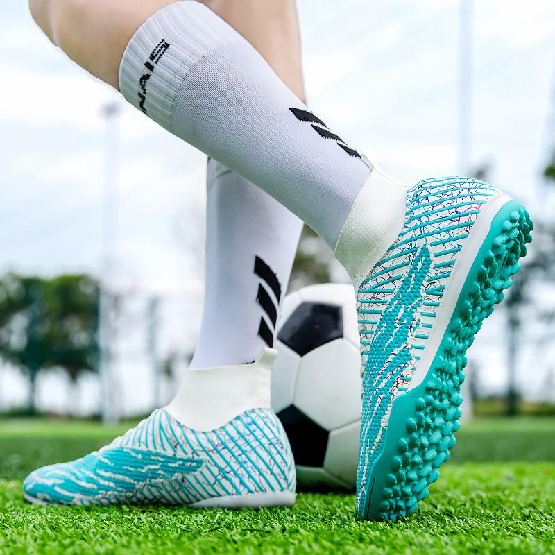 35-48 высокие футбольные бутсы, резиновые молодежные кроссовки с короткими ногтями, футбольные тренировочные кроссовки, детские футбольные бутсы с искусственным газоном