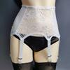 Women Garter with 6 Claws Hollow Out See-throug Lace Floral Embroidery High
