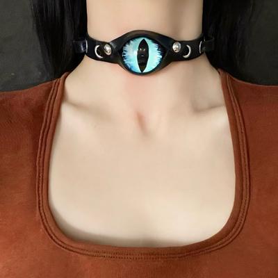 Ожерелье Злые Глаза Харадзюку Готическое Ожерелье Модный Кожаный Чокер