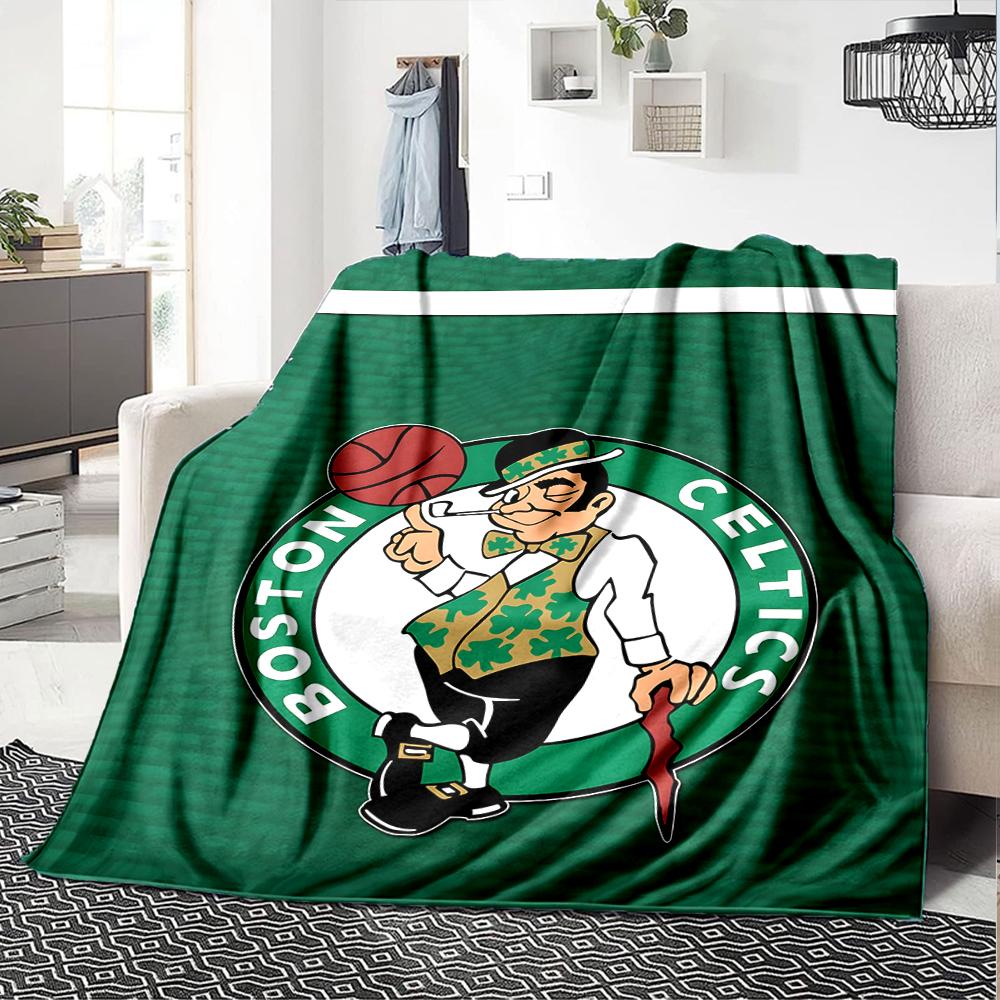 1pc Boston Celtics Blanket, Gift, for Men and Women, Soft Blanket, Good for Sofa Bed Couch Travel, Lightweight Flannel Blanket