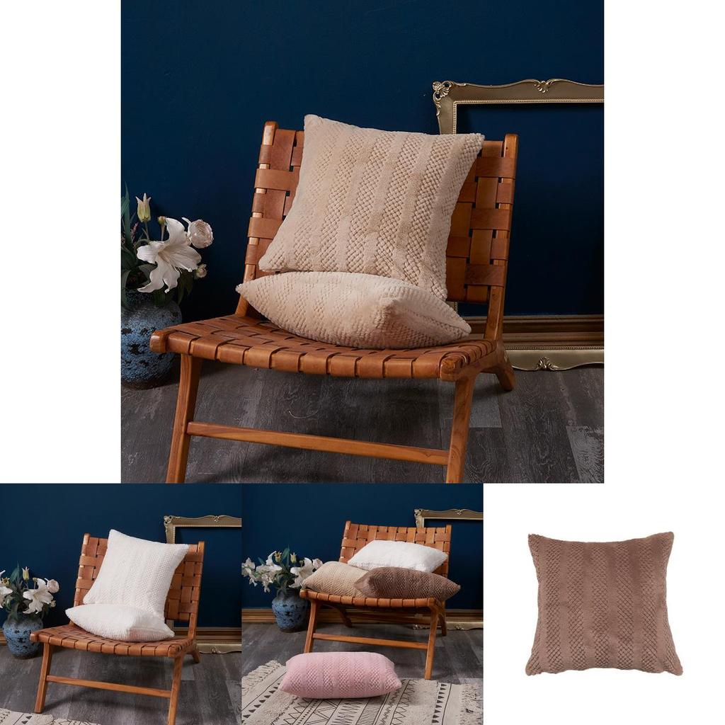 Только наволочка Роскошная плюшевая наволочка из искусственного кроличьего меха Мягкая наволочка для дивана в современном стиле