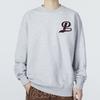 PUMA Team Crew Logo Sweatshirt 'Grey Burgumdy' Men's 539268-04
