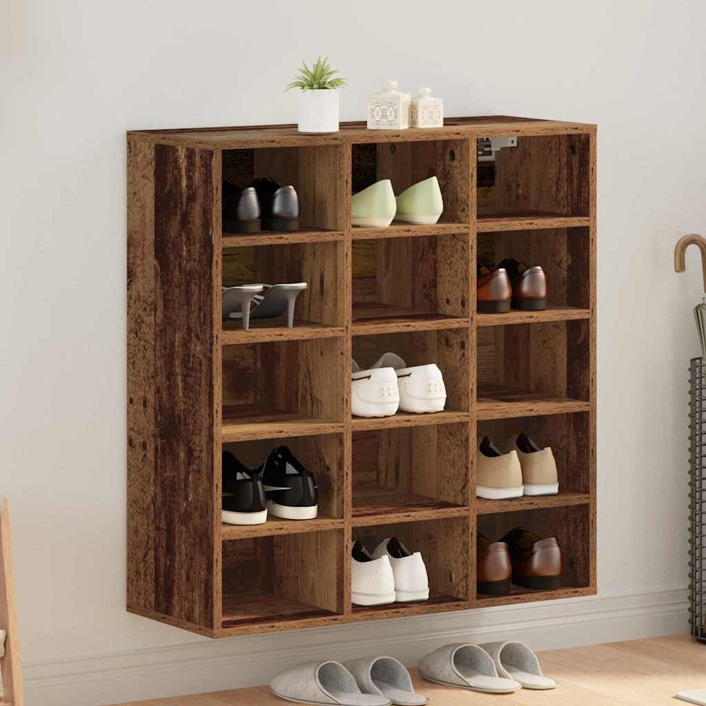 Shoe Cabinet 77.5 x 30 x 83.5 cm Engineered Wood Reclaimed Wood
