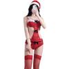 Сексуальное Рождественское Кружевное Белье Боди Праздничная Униформа