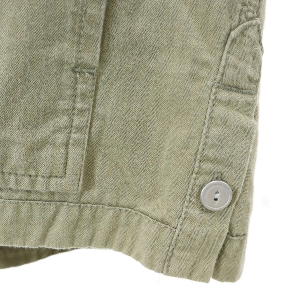 SASAFRAS сделано в Японии Рубашка рабочая с длинным рукавом S Хаки бежевый Елочка Мужская Б/у