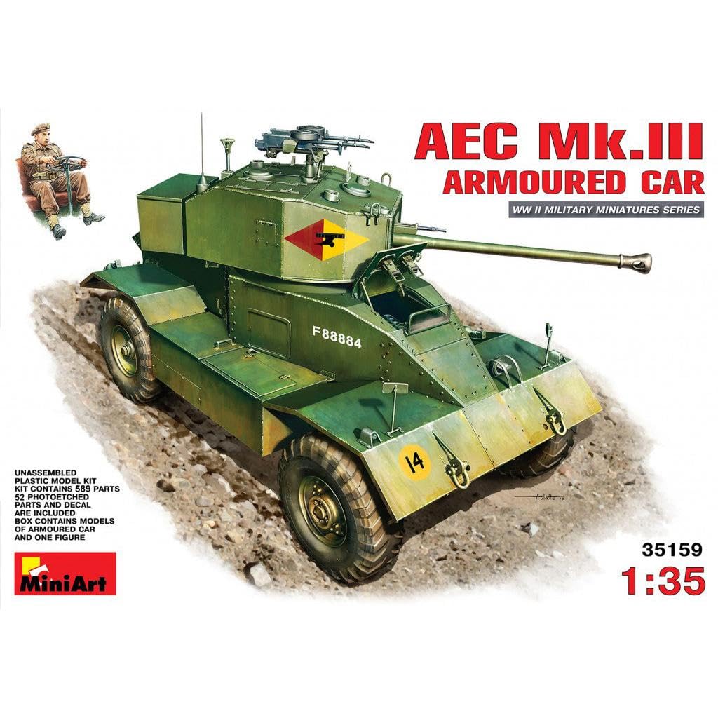 Miniart AEC Armored Car Plastic Model Kit 1/35 Mk.3