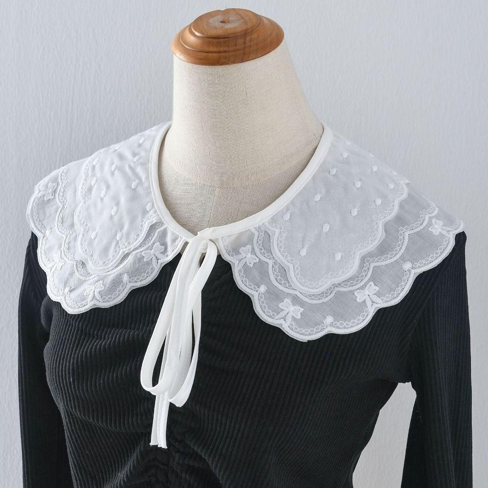 DIY Fake Collar Cotton Lapel Half Shirt Shawl Wrap Decoration Adjust Clothes Women Girls