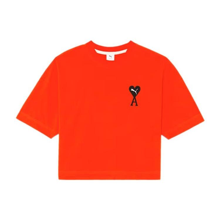 (WMNS) PUMA x Ami Paris Graphic T-Shirt 'Orange' Women's 534073-95