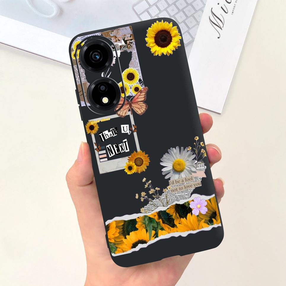 Женский модный девичий чехол для телефона для Honor X5 Plus HonorX5 Coque Funda Цветочный узор Мягкий силикон Funda Huawei Honor X5 Coques