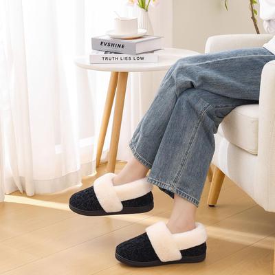 Модные женские тапочки Shevalues на зиму с плюшевой подкладкой, мягкой подошвой, нескользящие шлепанцы, уютные домашние тапочки, пушистые теплые уличные хлопковые тапочки