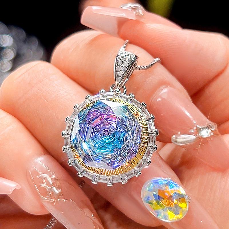 Ювелирные изделия Медное основание Золотое покрытие Имитация Тысячелетия Постепенное изменение цвета Круглый набор Главный камень 14-10 мм