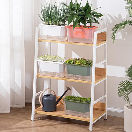 Самополивающийся горшок для растений Пластиковый цветочный горшок с резервуаром Легко наполняемый горшок для растений с фитильными шнурами для суккулентов, зеленого лука, балконного подоконника, садоводства