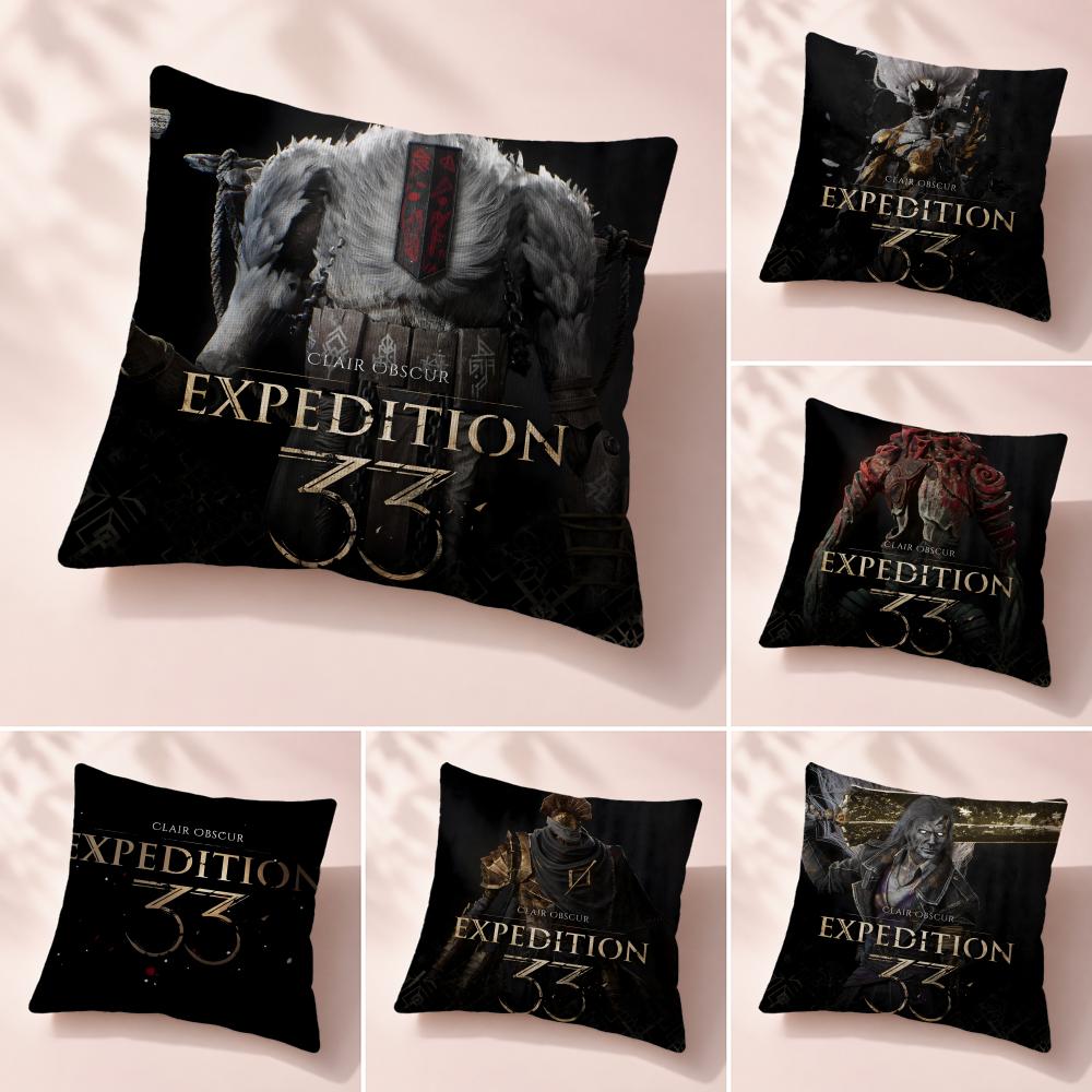 Game Clair Obscur Expedition Cushion Cover Premium Reversible Pillow Cover in Dual Comfort Decor for Home Car