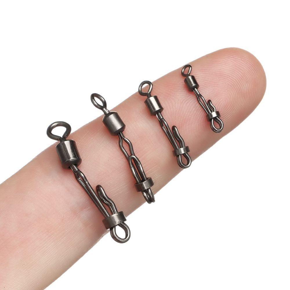 Line Snap Change Connector 8-Shape Connect Ring Rolling Swivel With Lock Fishing Rolling Swivel