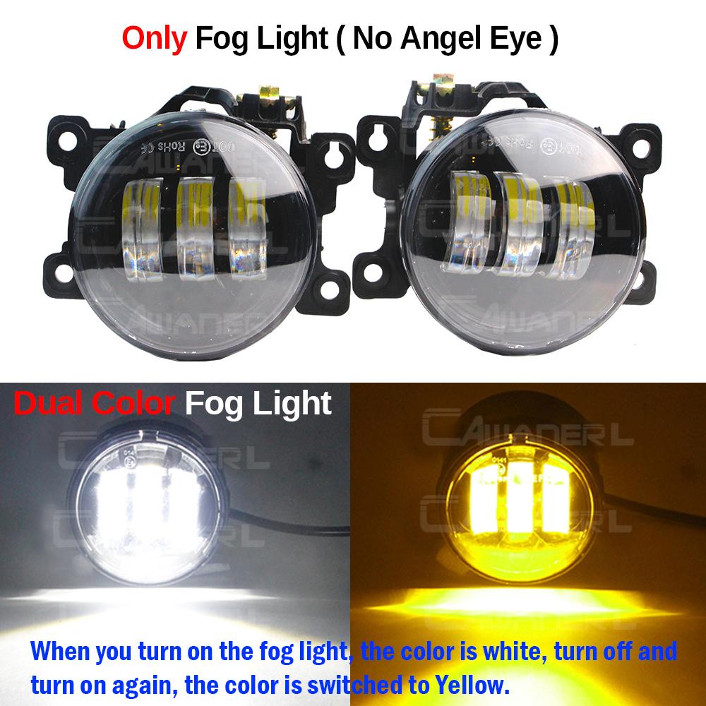 2 Pieces 30W 6000LM LED Fog Light Angel Eye Daylight For Suzuki Swift Sport 2007-2020 H11 Canbus Car Front Fog Lamp DRL Assembly
