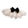 Кружевной нагрудник для питомца, воротник с милым бантом, мягкий, легко носить, удобный нагрудник, шарф для украшения собак и кошек, черный, M
