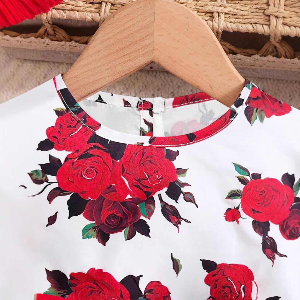 Модное платье для девочек. Летнее детское милое цветочное платье. Платье принцессы.