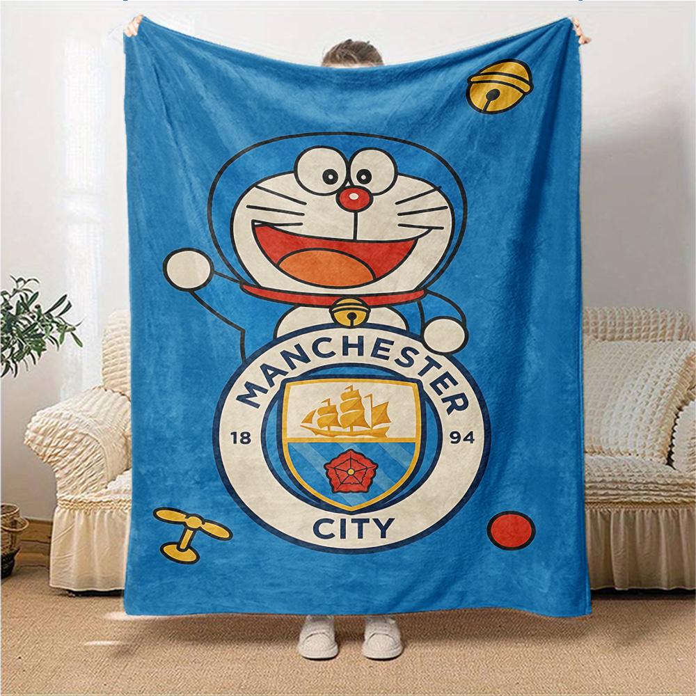 Manchester City Crests Blankets Flannel Printed Breathable Warm Throw Blanket for Home Office Bedspreads 0708a21