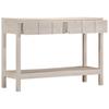 Vidaxl Stolik Konsolowy, Biały, 110X35X75 Cm, Lite Drewno Mango