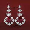 Solid 925 Sterling Silver Origin Ruby Gemstone Jewelry Earring For Women Fine Aros Mujer Oreja Silver Orecchini Drop Earrings
