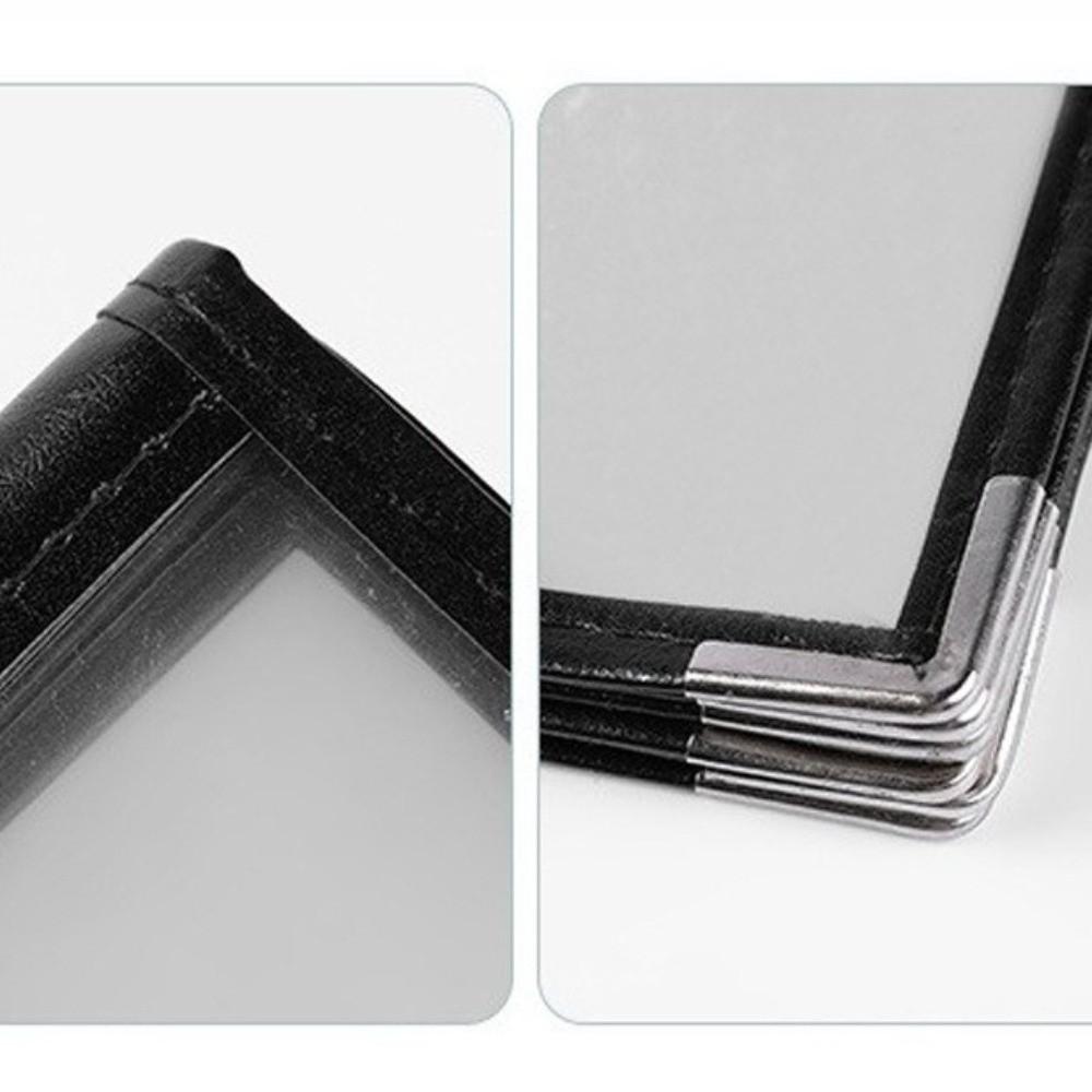Reusable A4 Menu Paper Holder Foldable Menus Price Display Book Durable Loose Leaf Binder  Bar Cafe