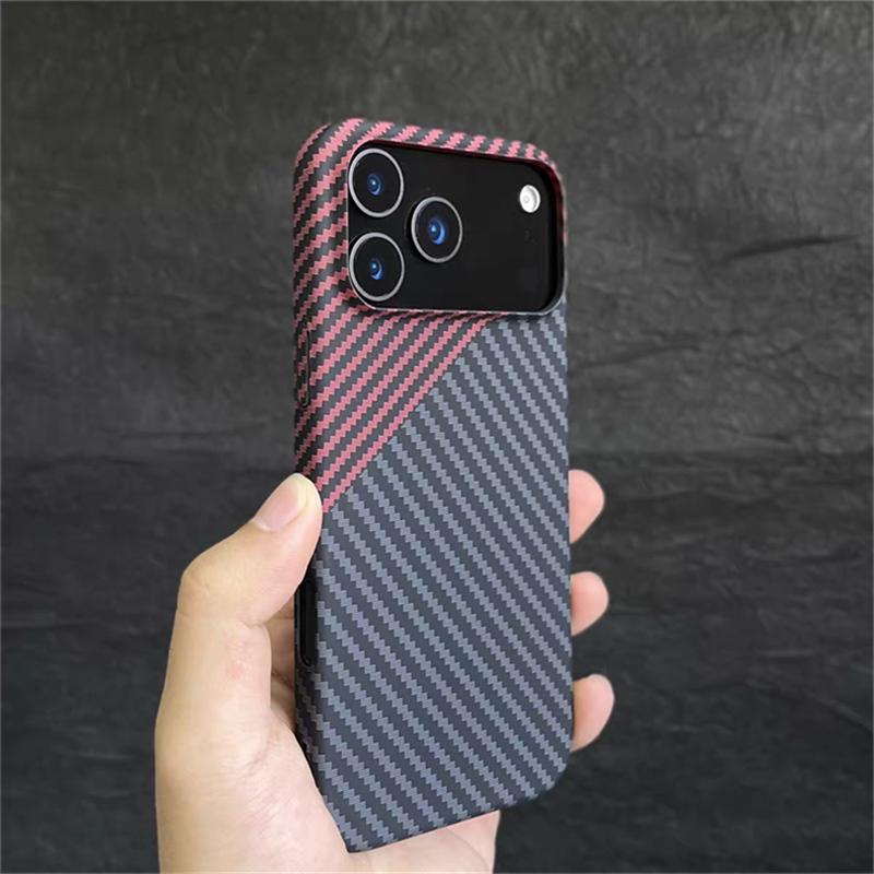 Матовый жесткий чехол для iPhone 17 Pro Max 17 Ari Ультратонкий ПК Текстура углеродного волокна Задняя крышка Легкий корпус Бампер