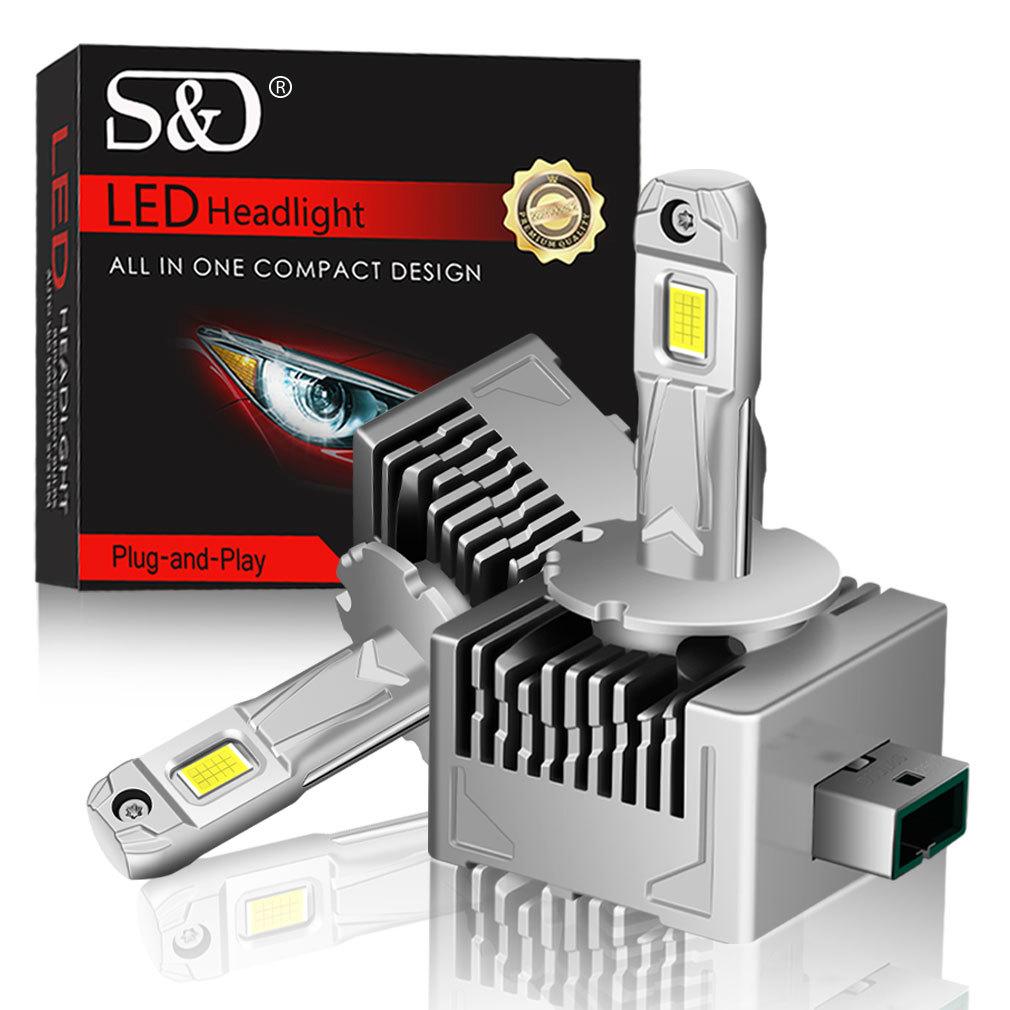 2 шт. 60000 лм D1S D3S светодиодные лампы для фар D2S D4S D8S D1R D2R D3R D4R D8R Turbo LED 30SMD CSP лампы для автомобильной фары Canbus 100 Вт 6500К фара