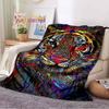 Blanket Tiger Printed 3d Flannel Blanket Bed Throw Soft Cartoon Printed Bedspread Bedspread Sofa Blanket