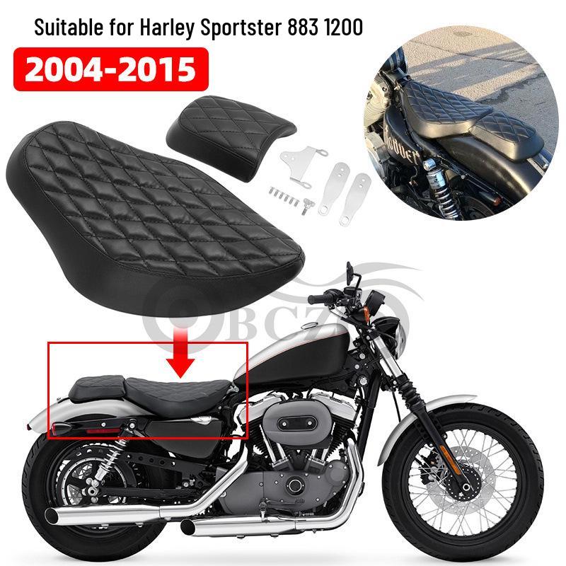 Ретро подушки на сиденье мотоцикла с ромбовидной прострочкой для Harley 883/48