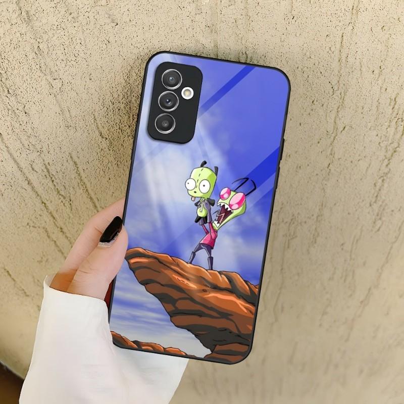 Чехол для телефона Invader Zim для Samsung A72 A71 A70 A54 A52 A51 A50 A42 A40 A34 A33 A32 A31 A30 A22 A21 A20 A14 A12 A10 Стеклянная крышка