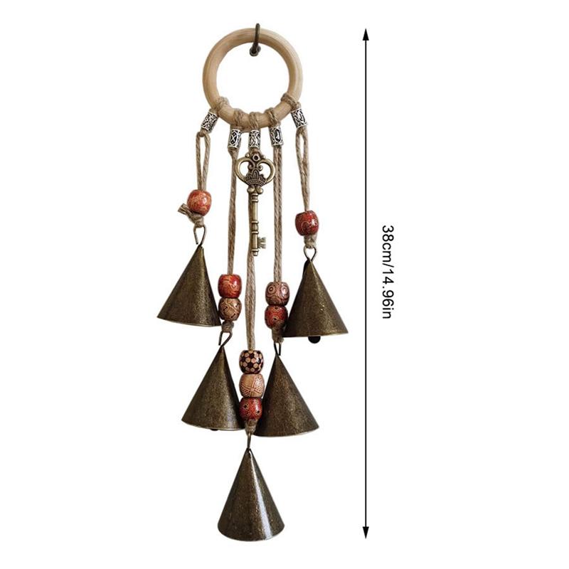 Witch Bells Outdoor Metal Wind Chimes Yard Garden Hanging Ornament Magical Wind Chimes Witch Bells Protection For Door Knob Hang