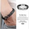 2026 Braided Leather Bracelet for Men, Mother Son Matching Gift, Sterling Silver Clasp