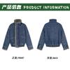 Unisex Vintage Americana Cotton Puffer Jacket With Faux Fur Collar Loose Fit Winter Warm Outerwear
