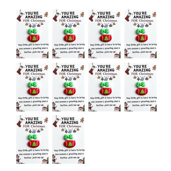 10 Sets Christmas Pocket Hug Gifts Mini Resin Positive Pocket Hug Token with Encouragement Card Appreciation Gifts for Coworker