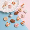 100Pcs Simulation Cookies Resin Flatback Resin Cabochon Hair Rope Phone Case Clothes DIY Scrapbook Embellishments Accessories