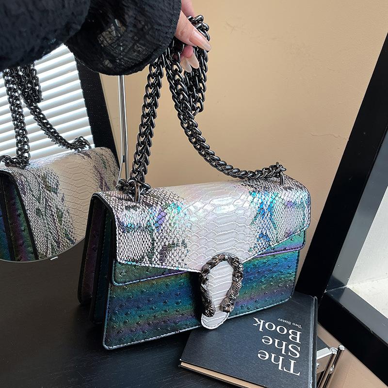 Новая модная сумка высокого класса с узором змеи, на плечо, мессенджер, женская сумка