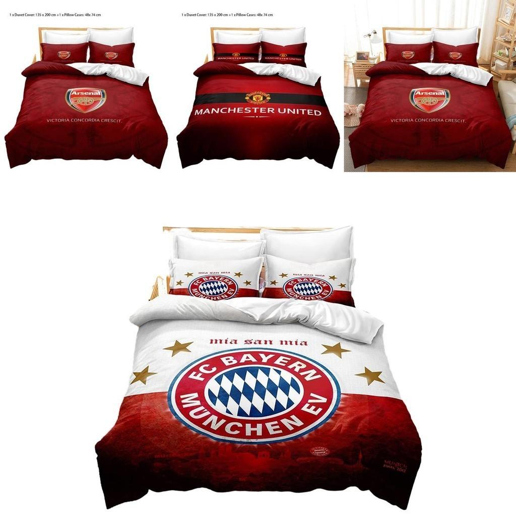 Роскошный 3D Комплект Постельного Белья с Цифровой Печатью для Футбольных Фанатов Оптовый Комплект Постельного Белья для Футбольных Энтузиастов