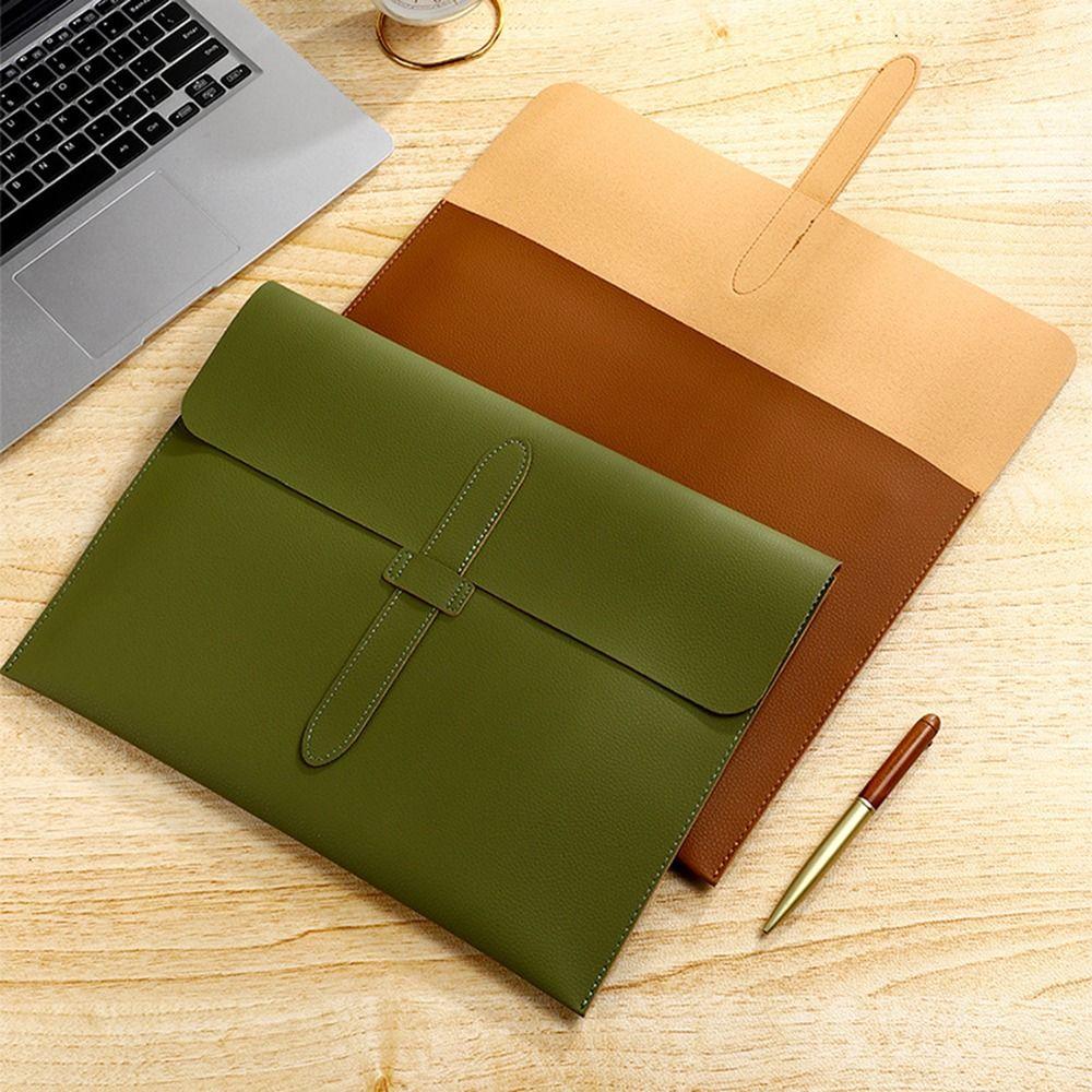 Waterproof Business Leather Document Bag Simple Data Contract Bill File Bag  Office School Supplies