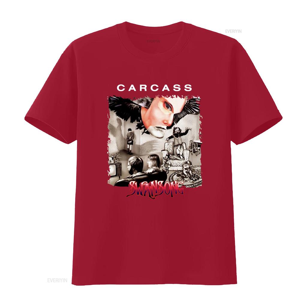 Хлопковая футболка Carcass Swansong Music с принтом работ Билла Стира и Дэниела Уайлдинга, винтажная, стирка, модная, мягкая, эластичная