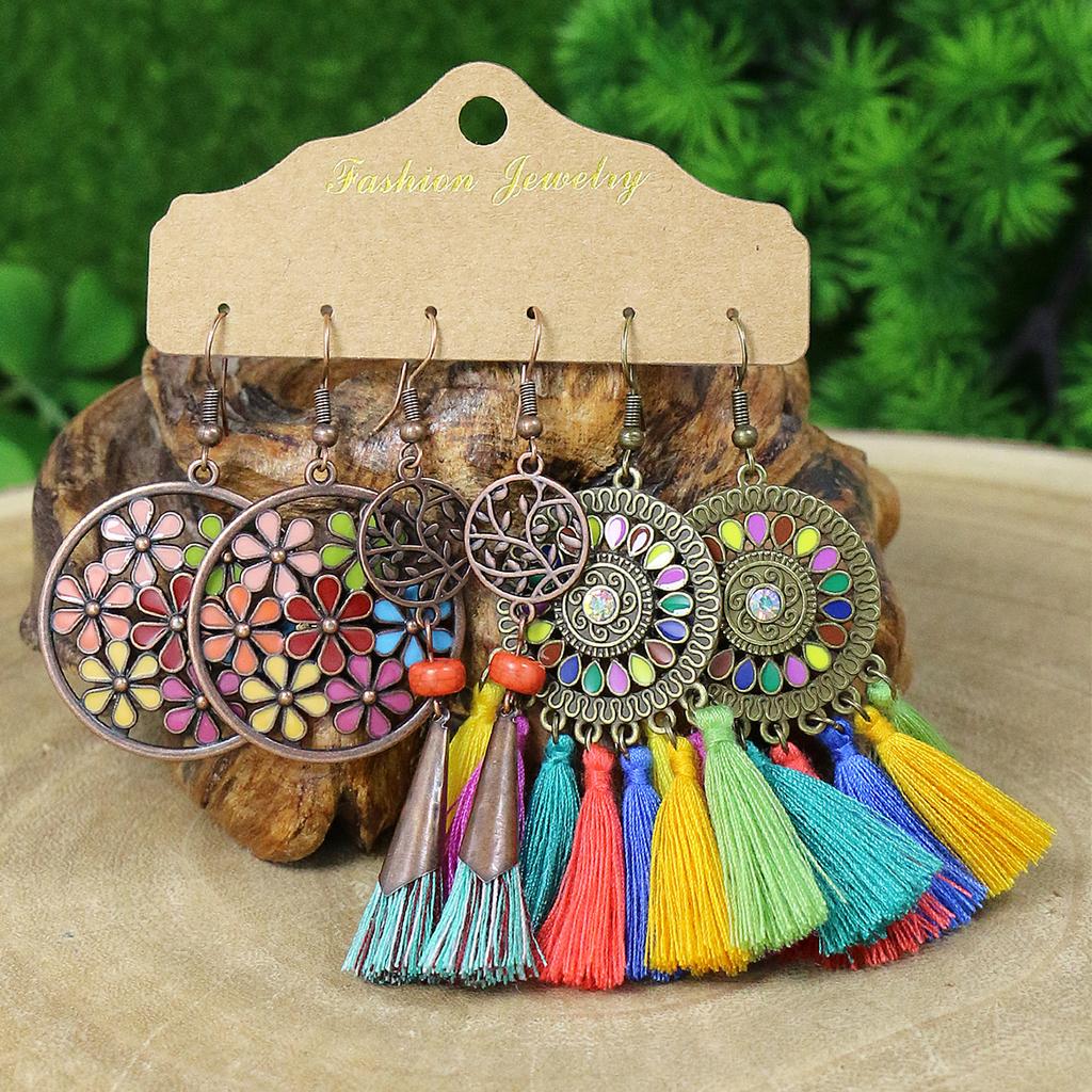 New Drop Dangle Earrings Sun Flower / Geometry / Tassel Design Match Daily Outfits Party Decor Perfect Gift For Mom&Friends