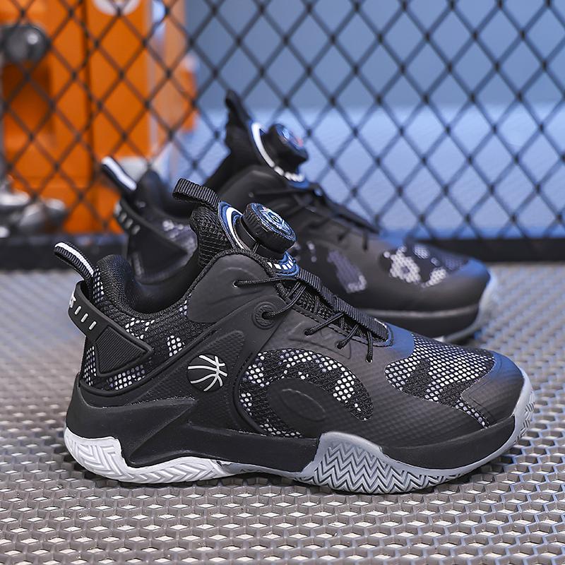 31-40 Подростковые Противоскользящие и Износостойкие Большого Размера Удобные и Модные Баскетбольные Кроссовки с Высоким Верхом из Сетки Спортивная Обувь
