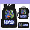 Мультяшный рюкзак Rainbow Friends с дышащими лямками с воздушной подушкой для детей, для ежедневного использования