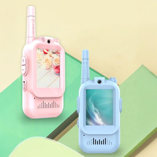 1 комплект Детский видеодомофон игрушка с изменяющим голос Перезаряжаемый Дальнего действия Портативный Беспроводной Домофон Для помещений и улицы Мальчики Девочки Двусторонняя радиосвязь Игрушка