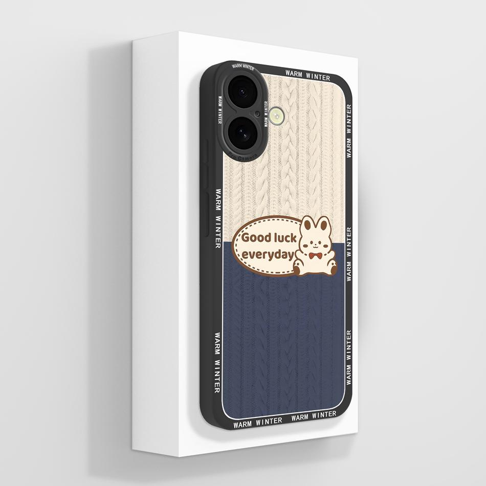 Cute Panda Case For iPhone 16 /16Plus/16Pro/16ProMax iPhone16+ Back Cover Sof Liquid Silicone Full Protection Bumper Funda Coque