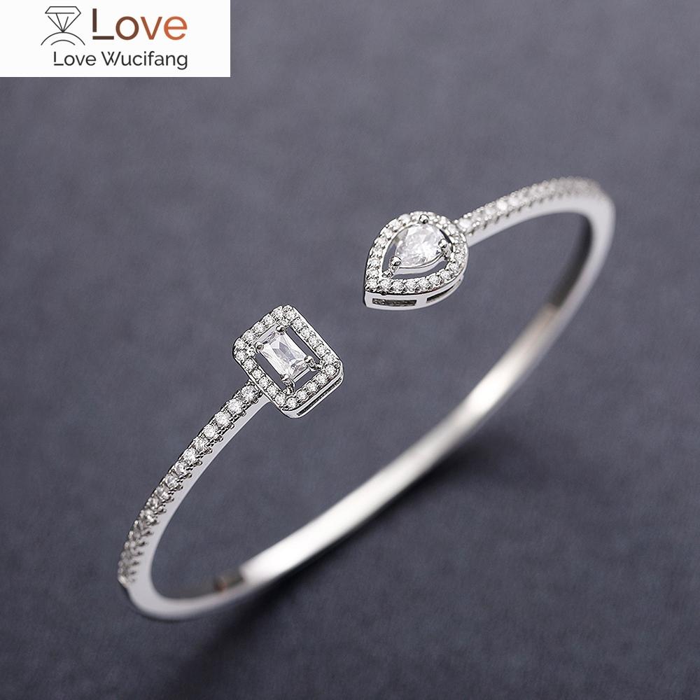 Ослепительный яркий хрустальный регулируемый браслет женские помолвочные аксессуары стильные изящные украшения для рук на годовщину