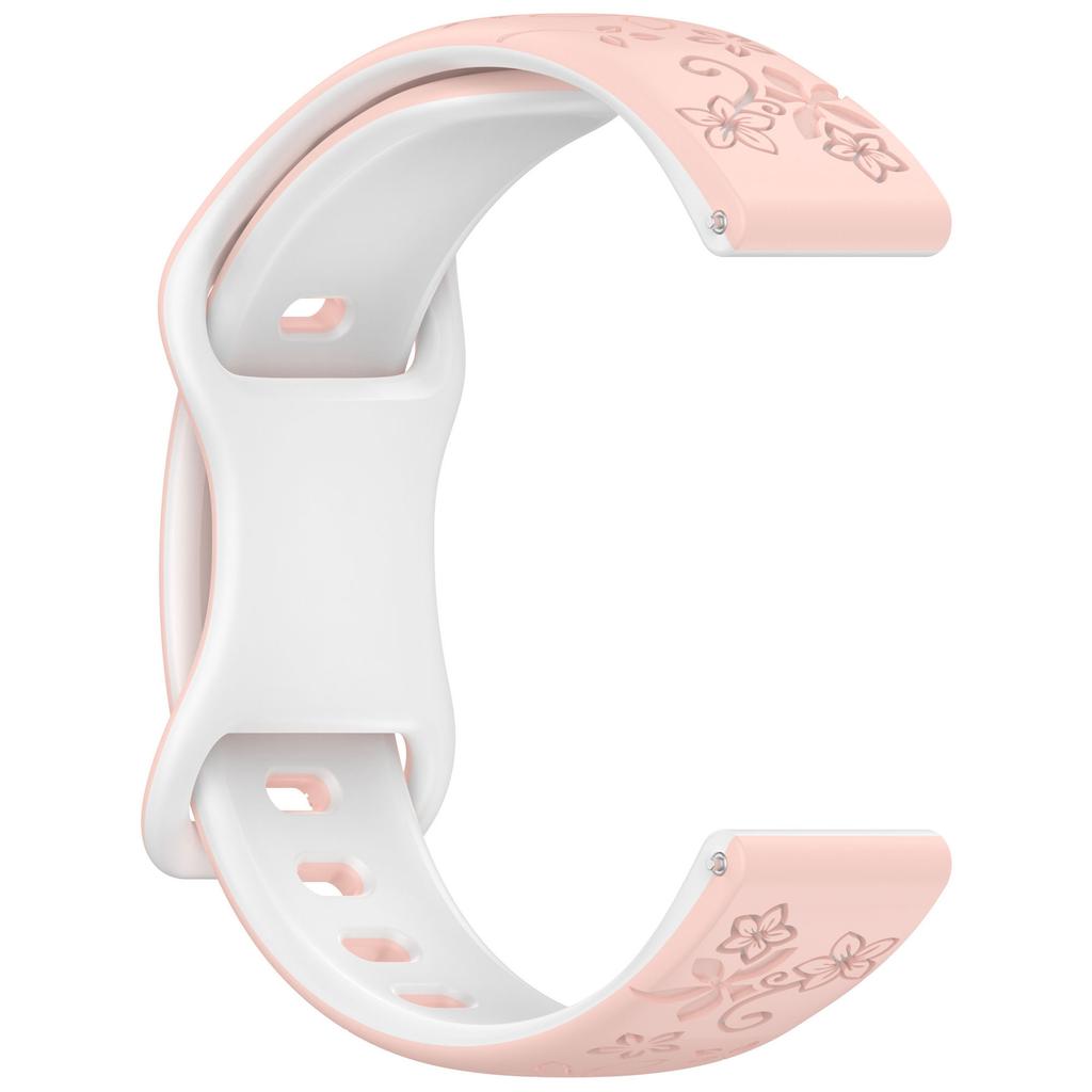 18mm 20mm 22mm Floral Engraved Band for Samsung Galaxy Watch 7 6 5 4 Cute Fancy Silicone Strap For Huawei Watch GT4 5 Pro/Active 2 Correa